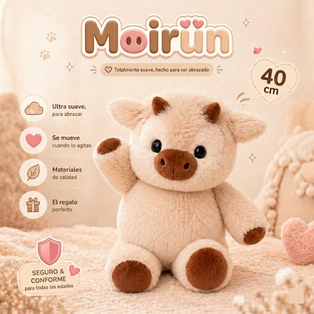 MoiRun™ La Vaquita Peluche que Corre
