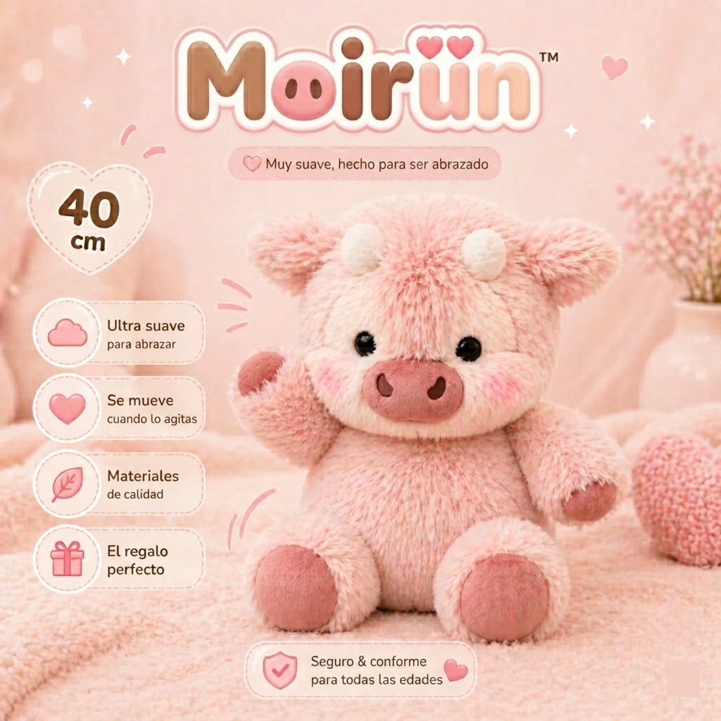 MoiRun™ La Vaquita Peluche que Corre